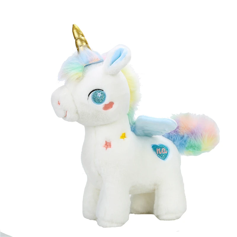 

Hot Cute Dream Unicorn Peluche Toys Kawaii Unicorn With Wing Dolls Lovely Horse Stuffed Soft Animal Pillow For Girls