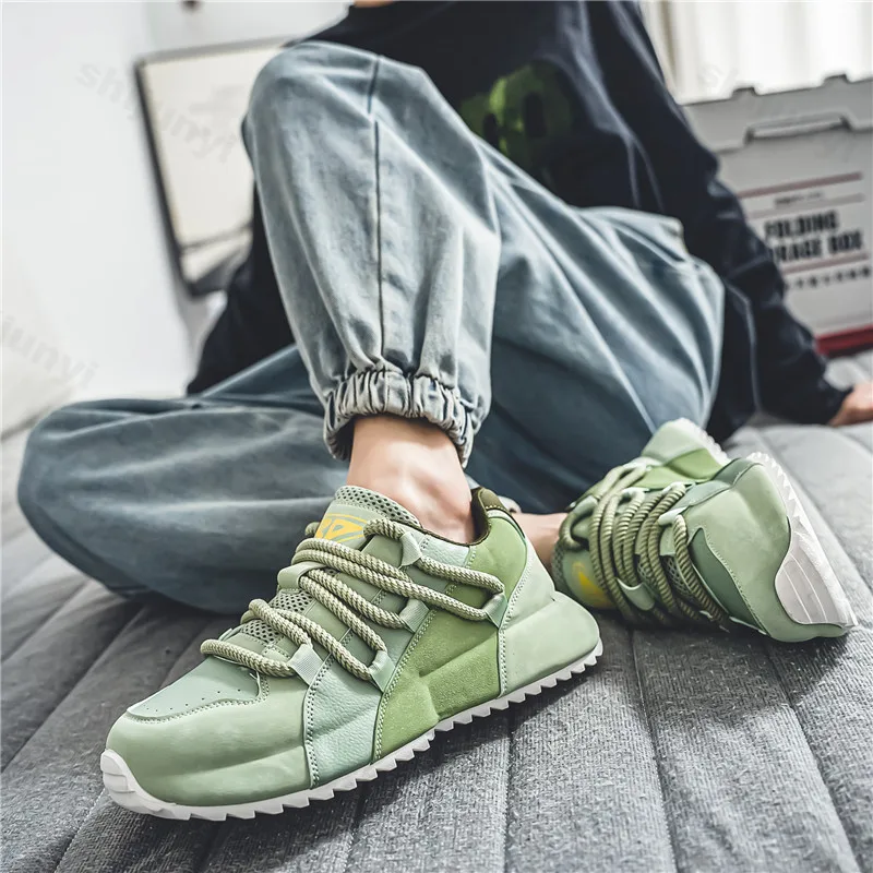 

Large Size Men Shoes 2025 Autumn New Outdoor Low Help Casual Platform Sneakers Non Slip Wear Resistant Comfortable Running Shoes