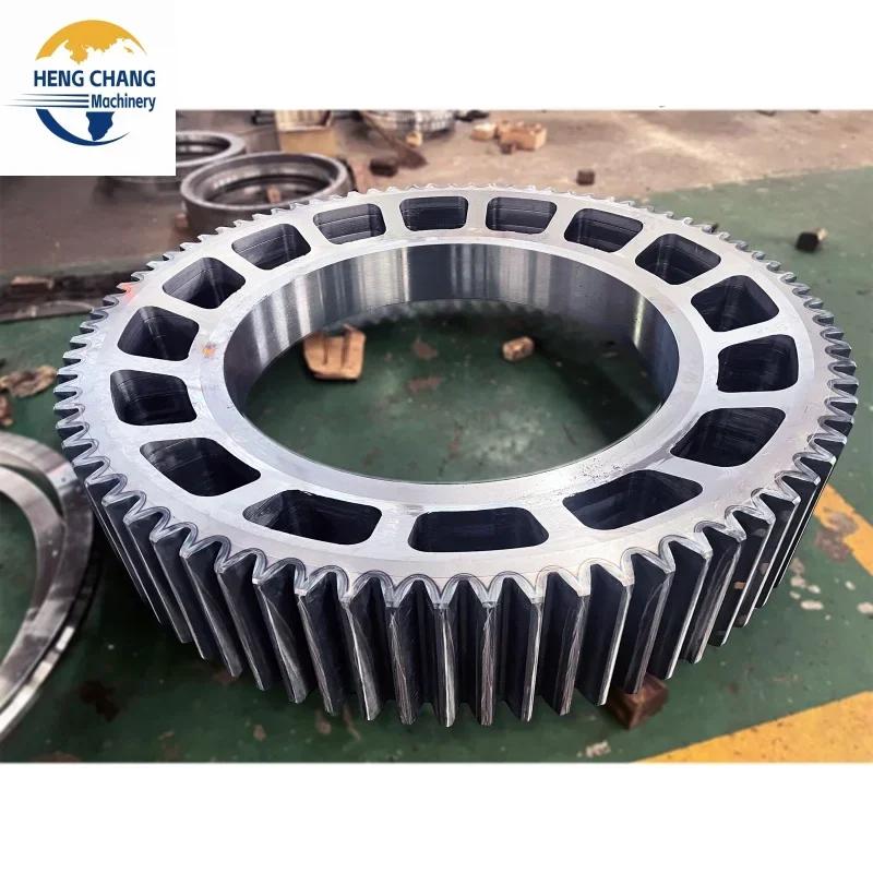 Oem Customer Forging Steel Cement Plant Large Ring Gear Ball Mill Spur Girth Gear Ring Large Module Ring Gear