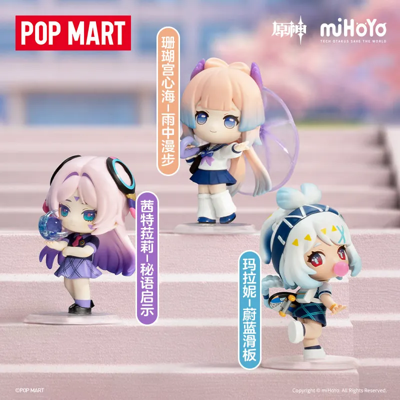 POPMART x Genshin Impact Academy Light & Shadow Poetic Q-version Series Blind Box Figurine Kids' Collectible Toy Birthday Gift