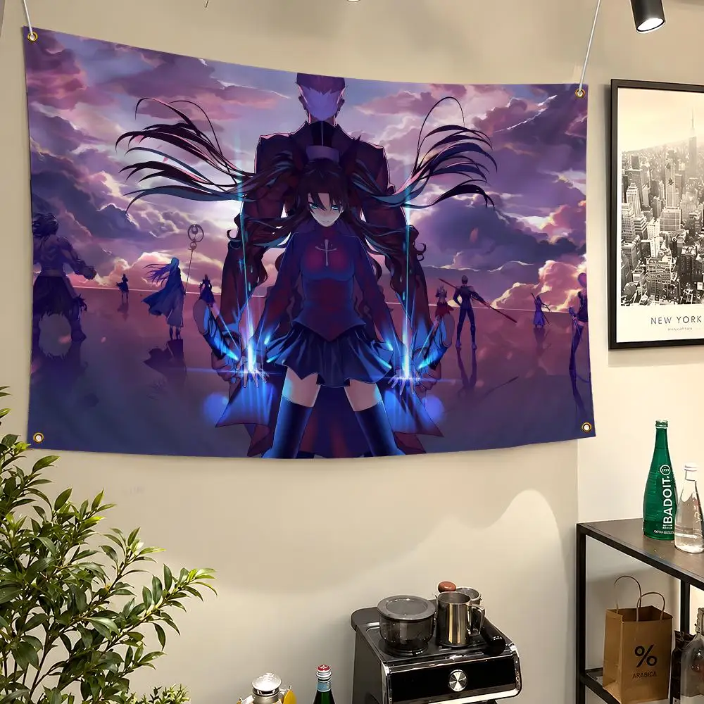 Anime Fate Holy Grail War Servants Flags Wall Hanging Flag Banners For Birthday Parties Outdoor Bedroom Dorm Room Decor