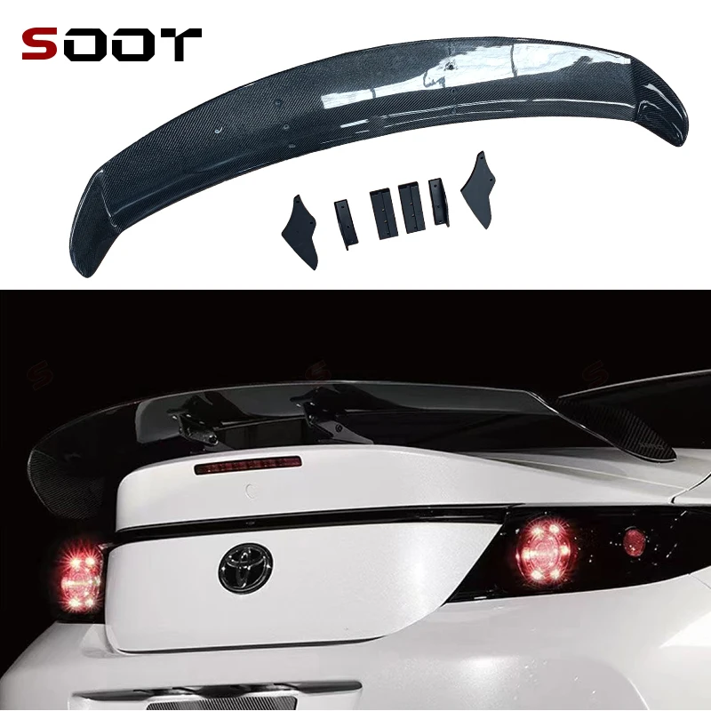 

For Toyota GR86 Subaru BRZ ZN8 ZC8 Carbon Fiber Tail fins Rear Trunk Spoiler Guide Wing Rear Wing Car Trunk Diverter SD Style