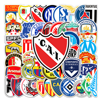 2025 NEW 50PCS Soccer Teams Logo Stickers 50 Different soccer Teams Europe and America Five major competitions Cups Car Sticker
