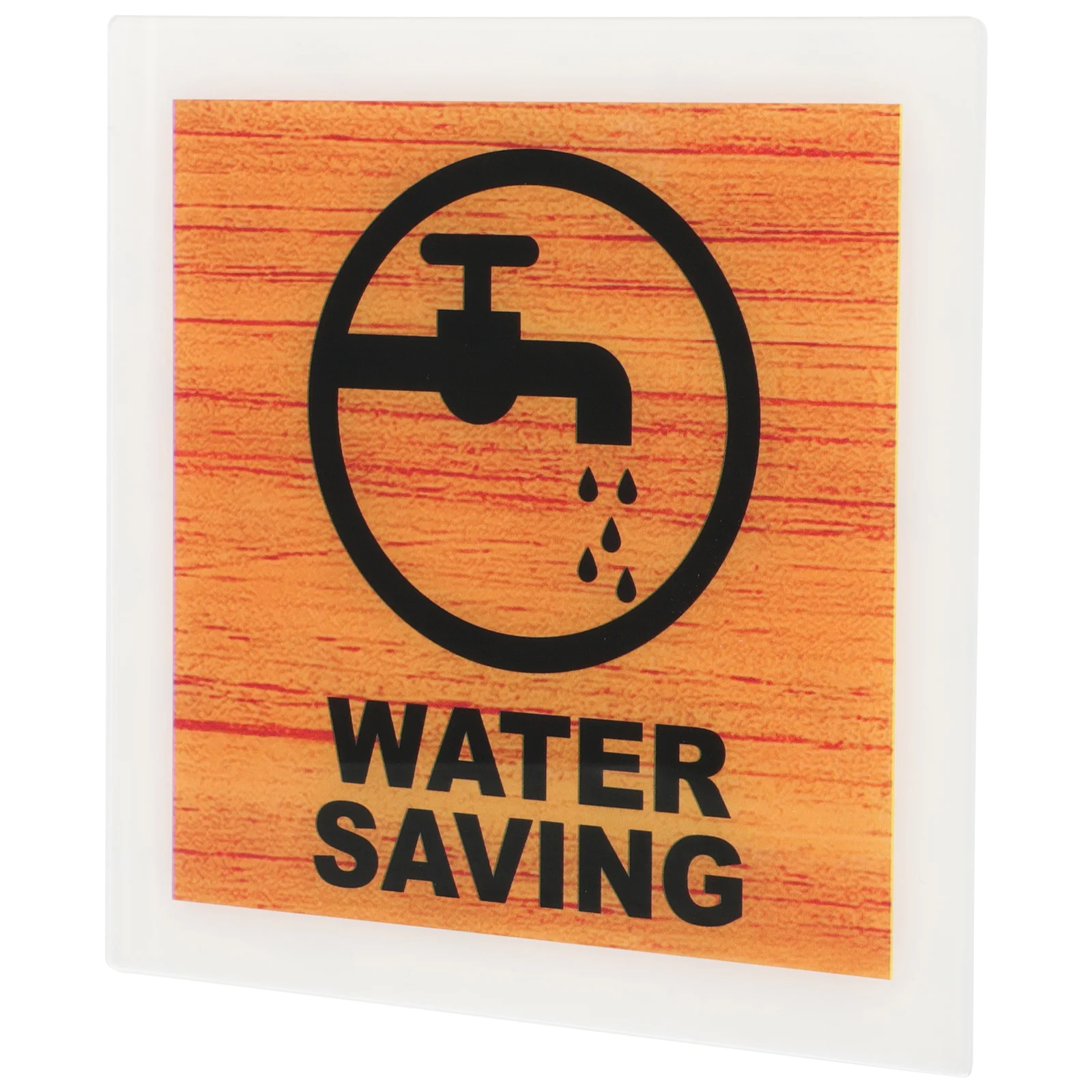

Water Saving Signage Acrylic Caution Sign Bilingual Safety Signs for Home Office School Commercial Use Traffic Safety