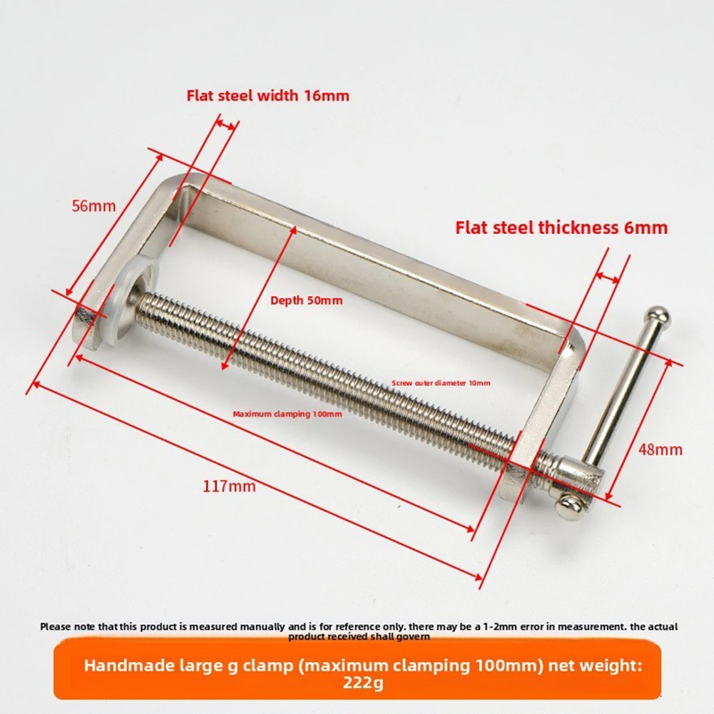 頑丈なGクランプは、クロム仕上げの平鋼製で、ワークショップや - Woodworking Workshop Design のレビューと価格