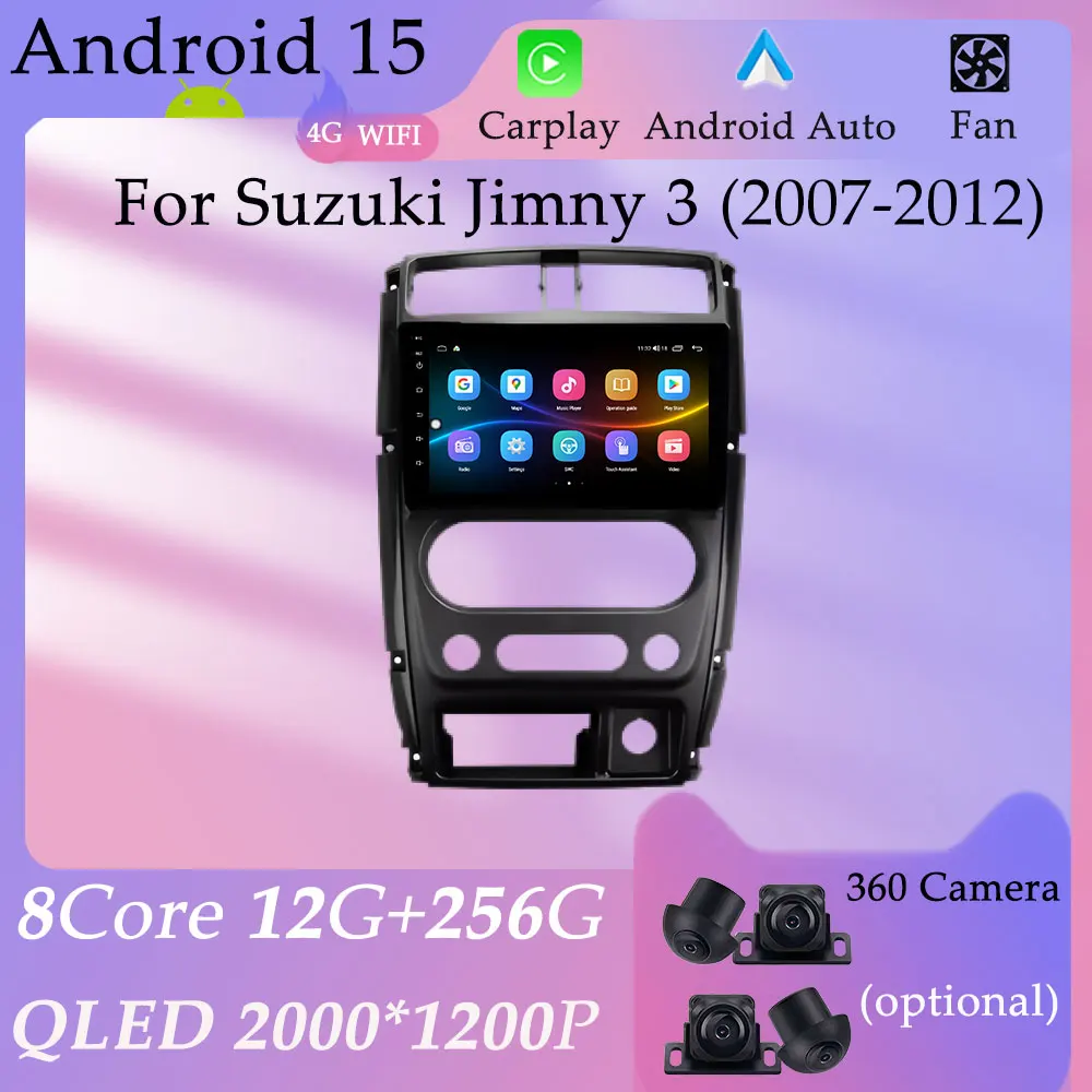 

Wireless Carplay Split Screen for Suzuki Jimny 3 2007 - 2012 Car Radio Video Multimedia Player GPS Navi DSP Stereo HD Screen BT