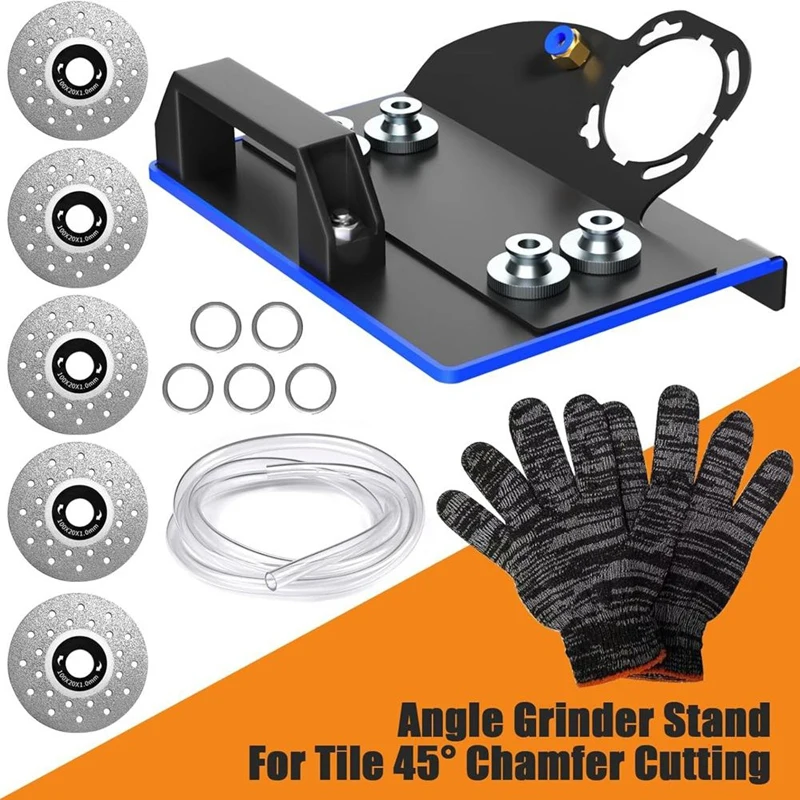 ABJI-Angle Grinder Holder For Tile 45° Chamfer Tool Change, Grinding Fixed Holder Suitable For 100 Type Angle Grinder