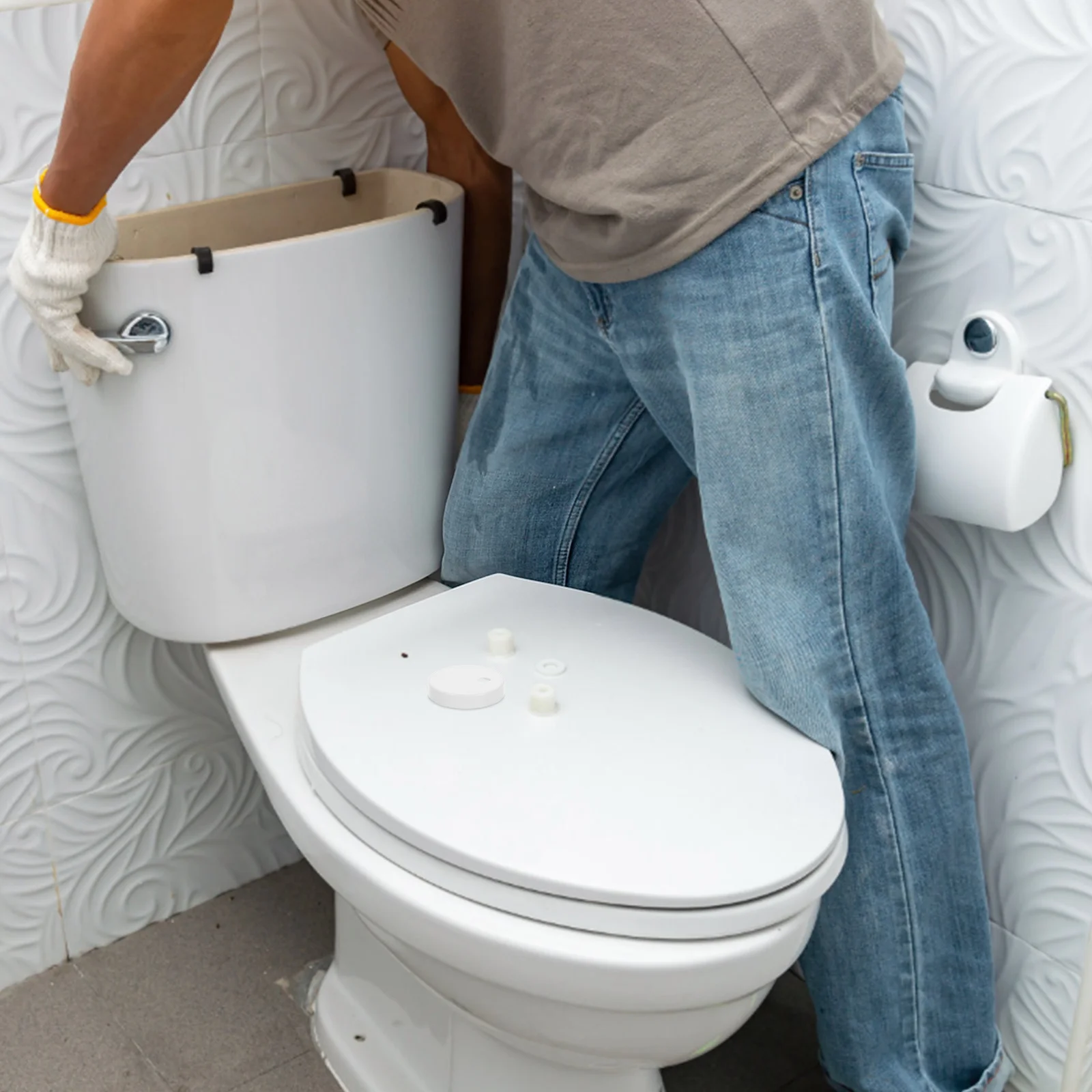 

Toilet Cover Screw Bolt Decoration Plastic Universal Caps White Bowl Screws Lids