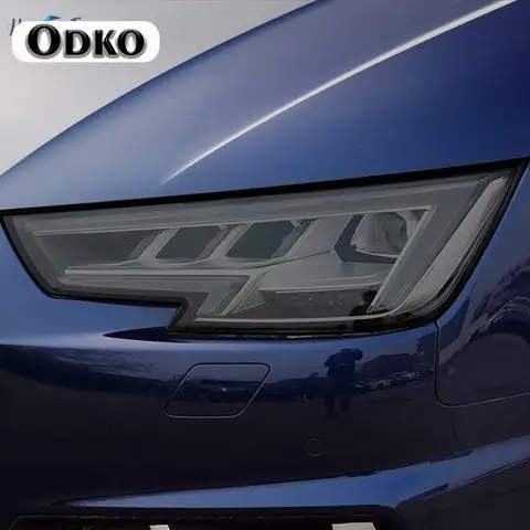 Car Headlight Protective Film Smoked Black Tint Wrap Vinyl Transparent TPU Sticker For Audi A4 S4 RS4 B8 B9 8K 8W 2012-On 2022
