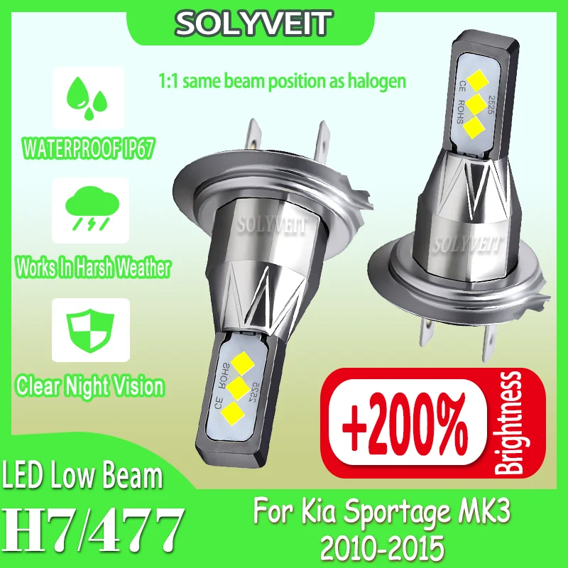 

Instant Start Long-Lasting 50000 Hours Shockproof LED Low Beam Lights For Kia Sportage MK3 2010 2010 2011 2012 2013 2014 2015