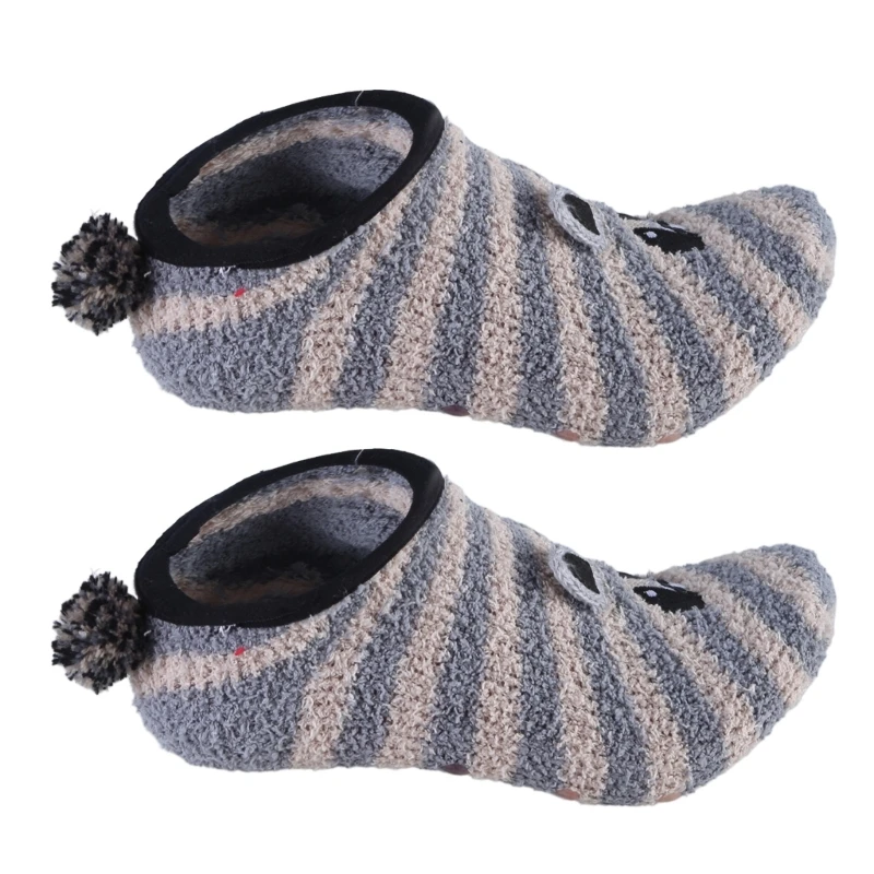 2Pcs Animal Slipper Socks for Women Ladies Warm Winter Socks