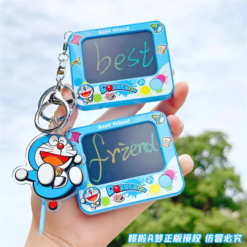 Doraemon Key Chain Lcd Writing Tablet for Toddler Toys for Boys Girls Backpack Pendant Doodle Board Dinosaur Toys Drawing Tablet