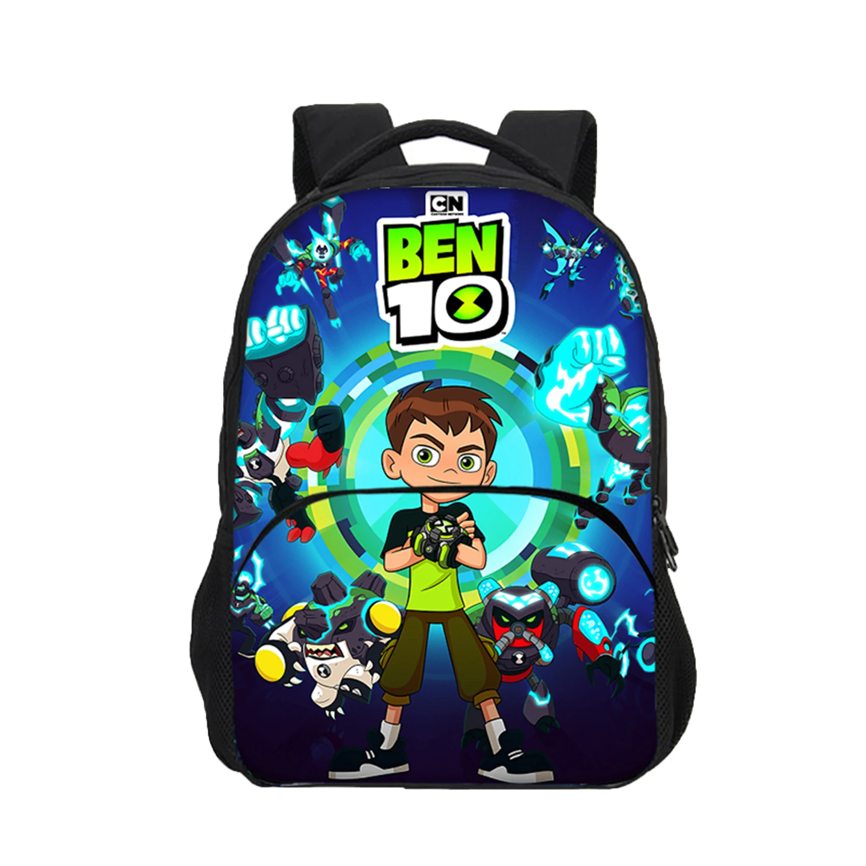 Unisex Children Ben 10 Multifunction Backpack-Front Pocket Rucksack-Back to School Daypack for Elementary Boy Girl