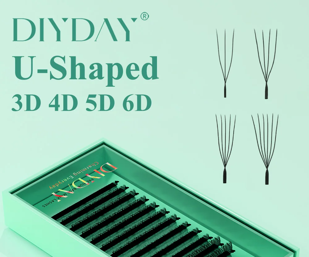 DIYDAY U-Shaped 3D 4D 5D 6D Eyelash Extension