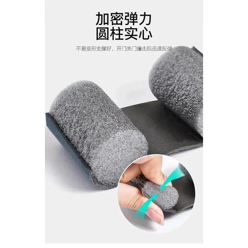 Door Bottoom Seal Strip Draught Excluder Stopper Guard Double Silicone Rubber Foam Insulation Anti-Cold Removable Weatherstrip