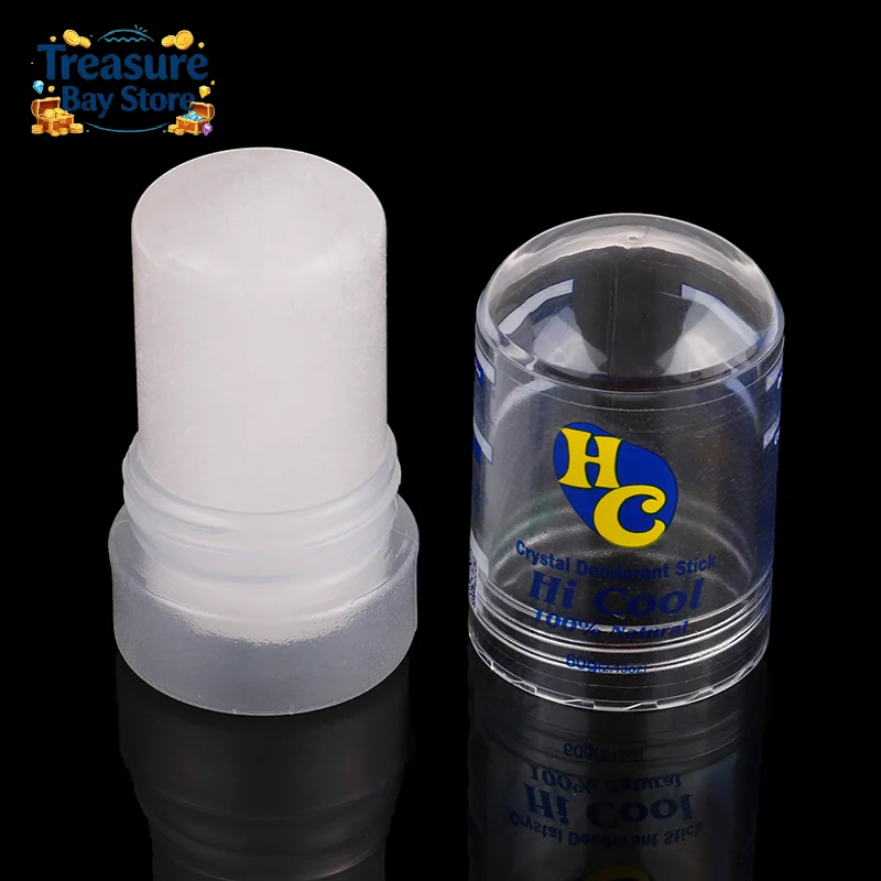 60g Natural Crystal Alum Stick Deodorant, Portable Underarm Antiperspirant Odor Remover view 4