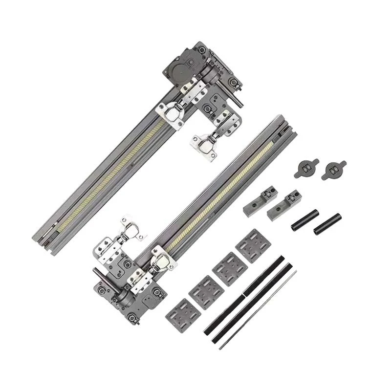 Wardrobe heavy duty double buffer swing door track, plug-in hidden door side-mounted slide rail, invisible guide rail five