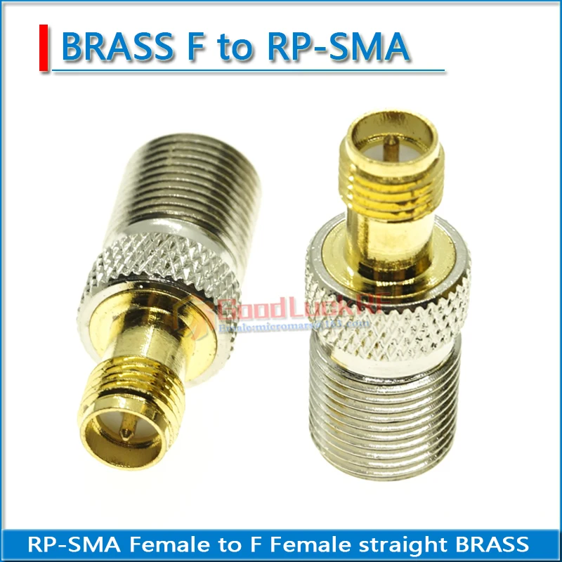 TV F F Female naar RP-SMA RPSMA RP SMA Female Plug Verguld Messing Recht 50ohm RF Connector Adapters