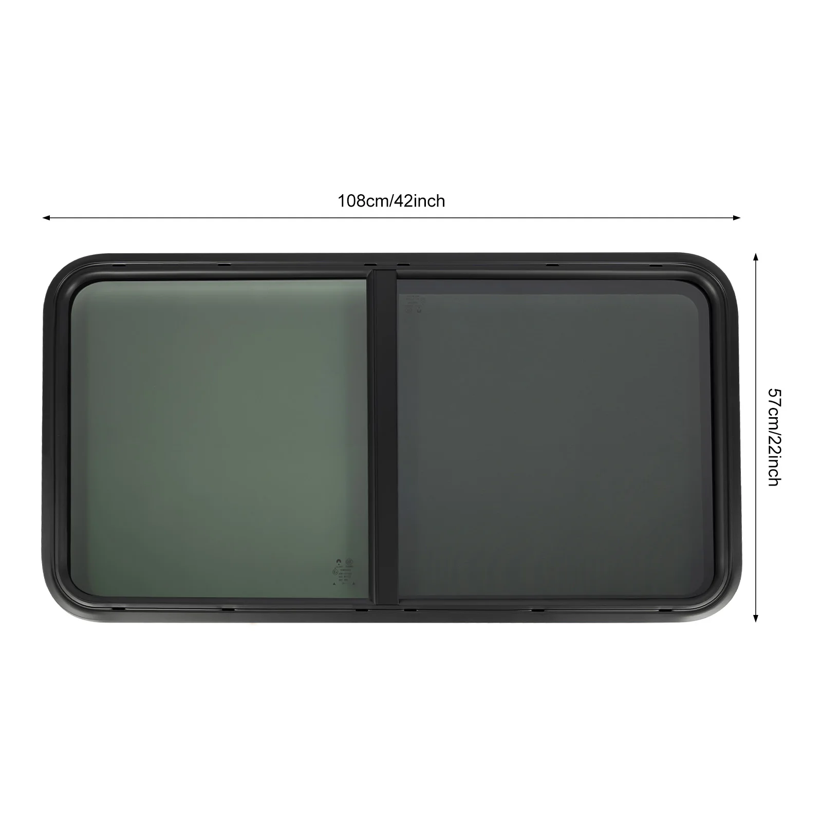 RV Window with Lock Mechanism, Glass Light Transmittance 25% Strong Sealing Performance Good Ventilation for Universal RV