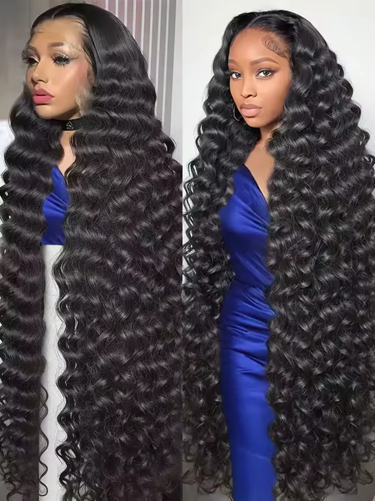 Brazilian 250 Density Loose Wave 13x6 13x7 Lace Front Human Hair Wigs 30 40 Inch Curly Wigs Deep Wave HD 13x4 Lace Frontal Wig