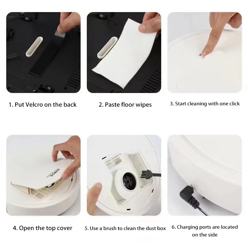 Xiaomi Fully Automatic Smart Sweeping Robot USB Rechargeable Use Lazybones Intelligent 3 In1 Sweeping Machine Home Appliance