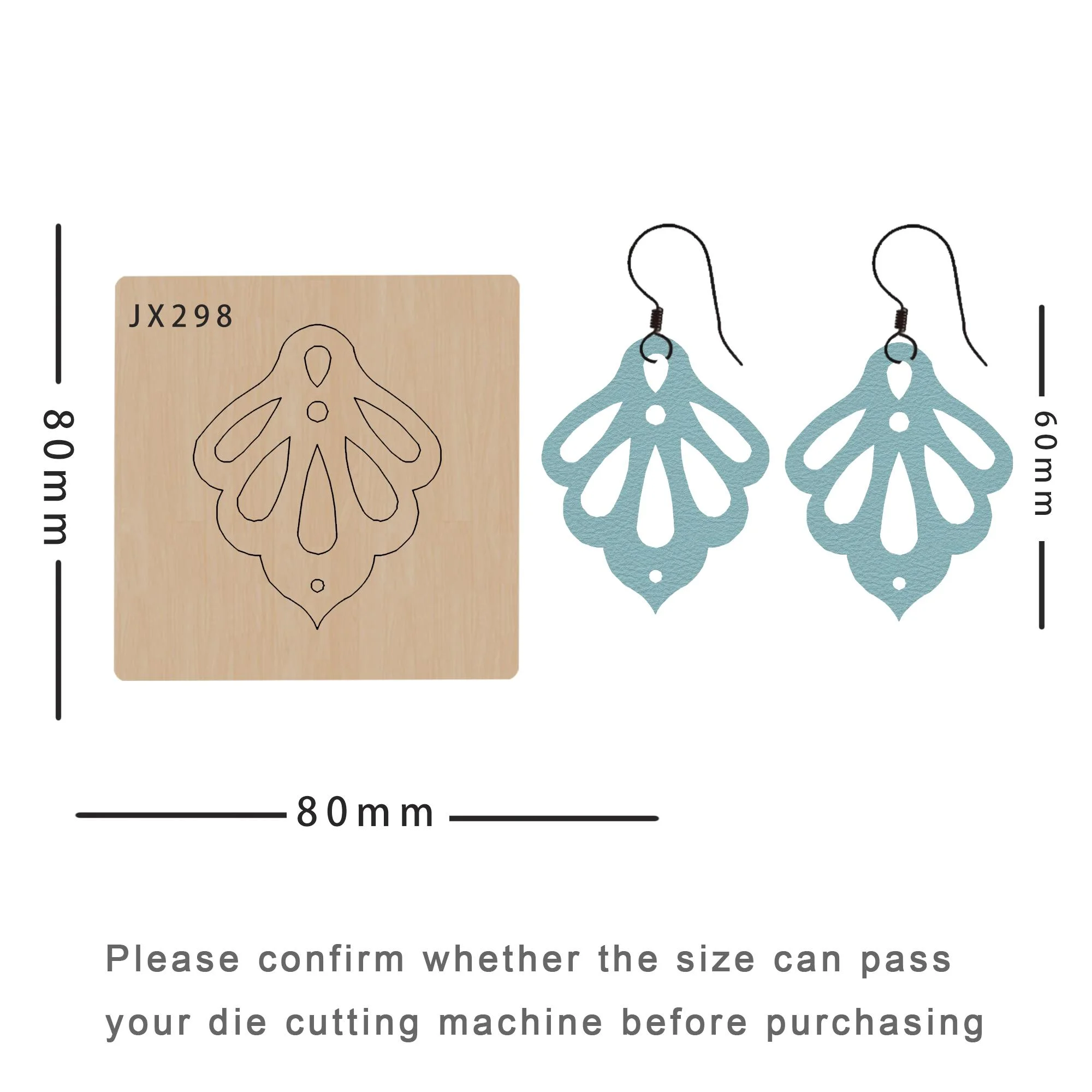 

Leather Cutting Dies, Handmade Wooden Dies, Crafting Tools, Suitable for Big Shot Machine, DIY Earrings