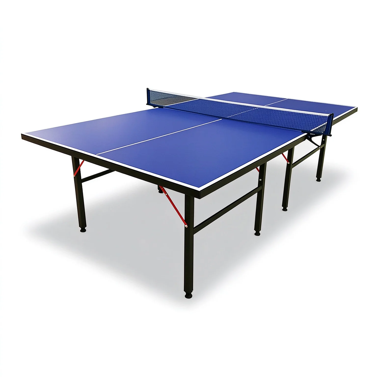 Standard Foldable Table Tennis Table 2740mm High Density Fiber Ping Pong Table 30mm Thick Leg With Net Set For Indoor Home Game