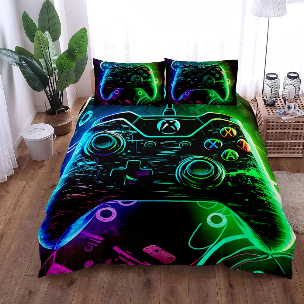 Gaming Zone Art Duvet Cover Set King Queen Double Full Twin Single Size Bed Linen Set