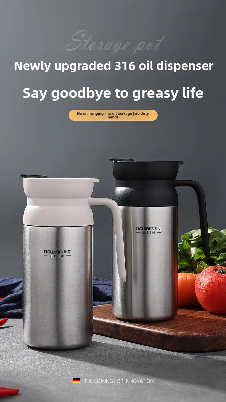 LMM thickened oil can pot household kitchen does not hang oil, soy sauce vinegar seasoning bottle, oil bottle