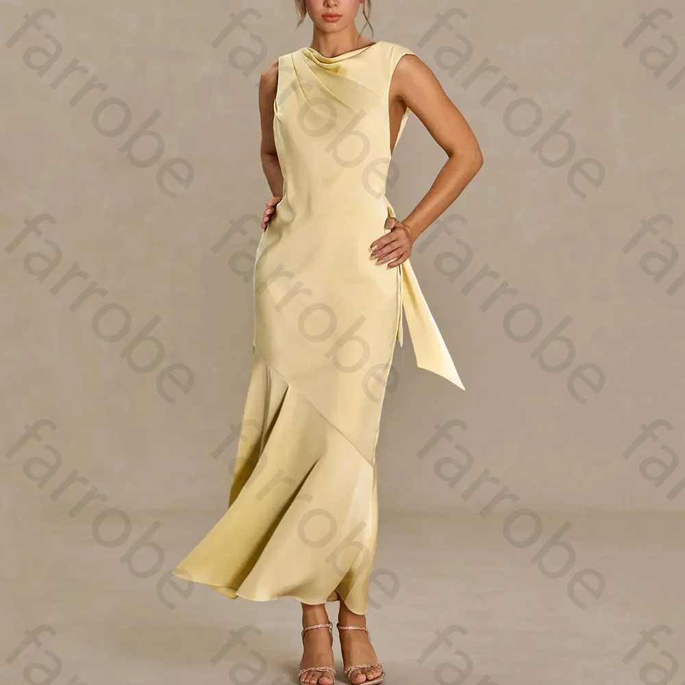 فساتين سهرة مثيرة بدون أكمام بدون ظهر أنيقة للمشاهير فستان طويل رائع عالي الجودة للحفلات الراقصة للنساء حسب الطلب #1