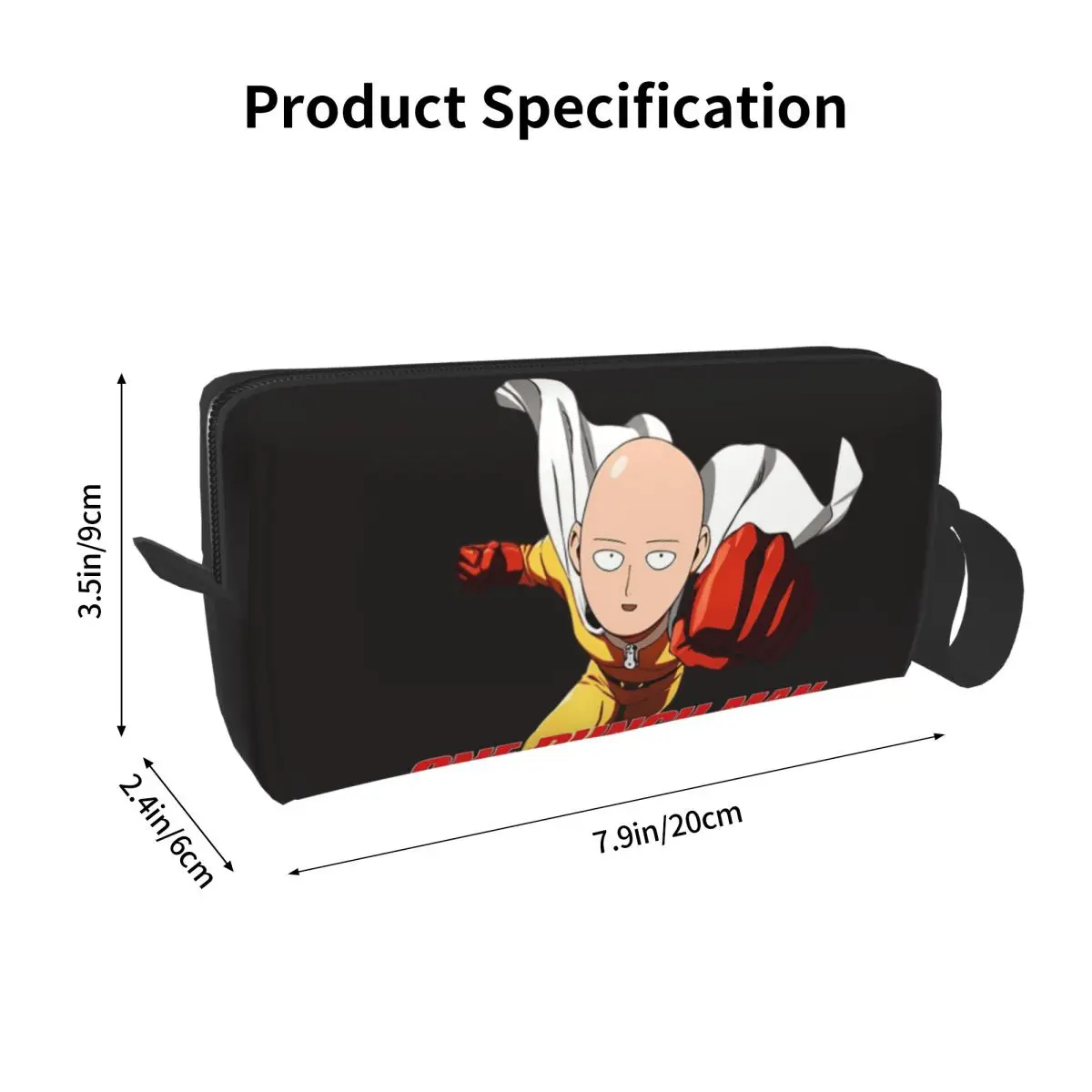 Anime One Punch Man Pencil Case for Boy Girl School Pen Box Pencil Bag Stationery Supplies Travel Women Cosmetic Bag