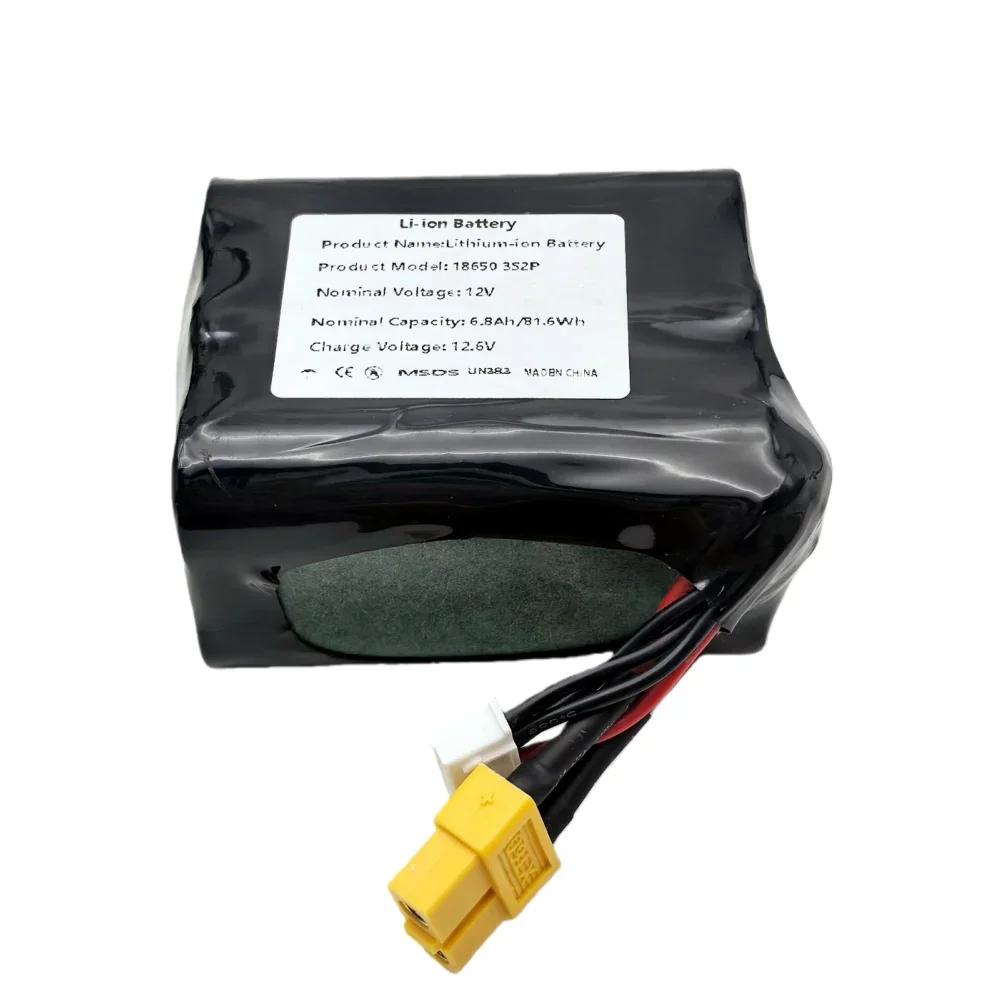 12V 12.6V 6.8Ah Li-ion Battery 3S2P NCR18650 Single Cell for Parrot Disco Drones - High Capacity 12V Battery for Various Drones - view 3