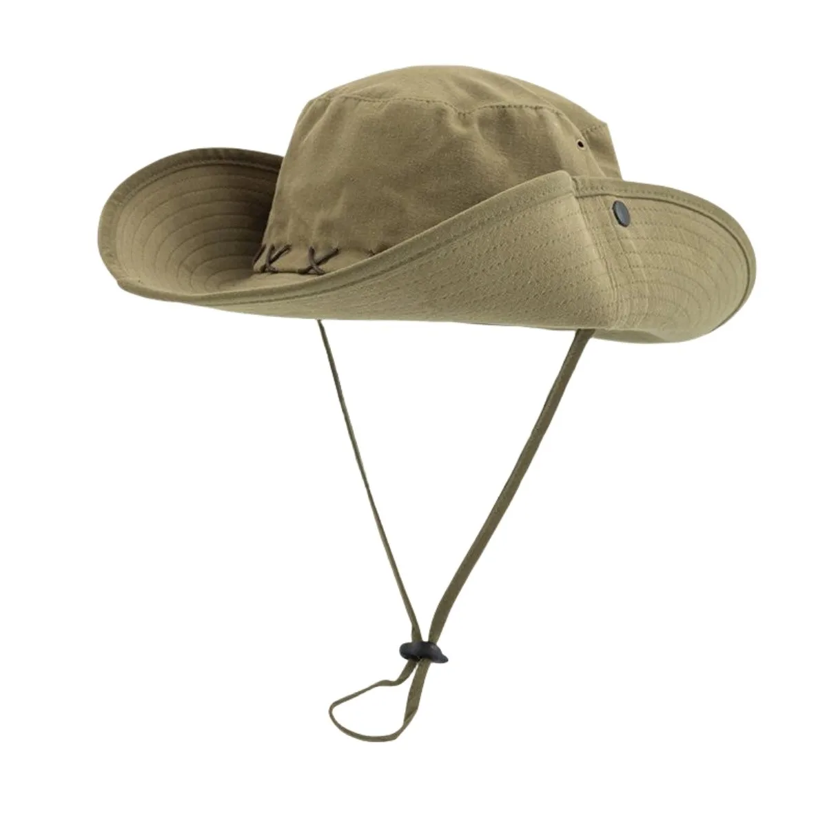 Women\'s Retro Bucket Hat 10cm Wide Brim Cowboy Fisherman Cap Sunscreen Summer Outdoor Fishing Hiking Windproof Bob
