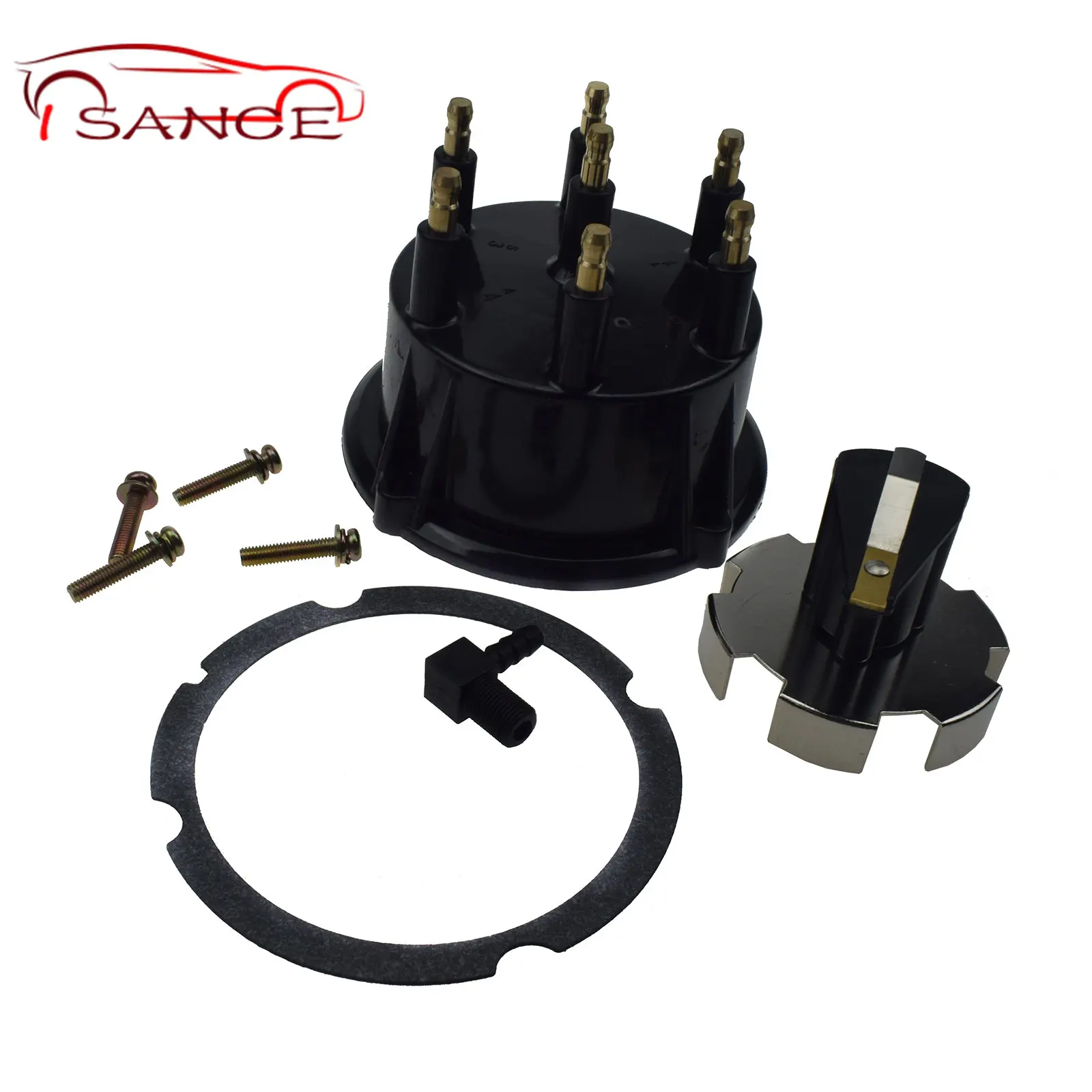 Distributor Cap&Rotor Kit Thunderbolt Ignition 815407Q5,815407A2 for Mercruiser V6 4.3 6 cylinders