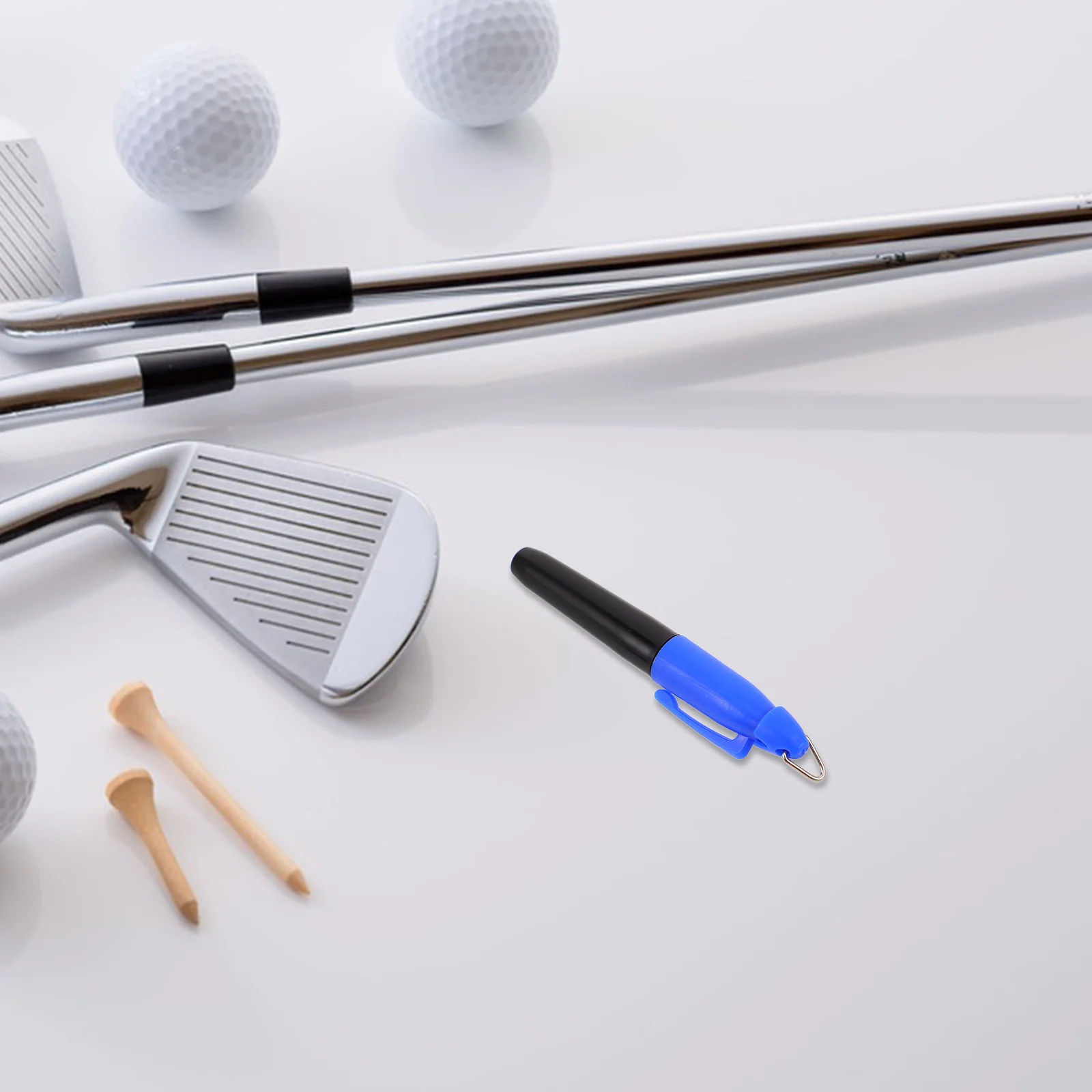 

4Pcs Golf Ball Drawing Pens Triangular Buckle Design Durable Hook Smooth Lines Tournaments Practice Sports Ball Pen