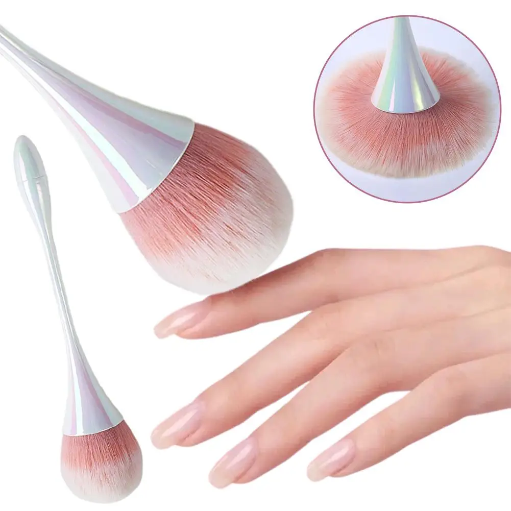2 pz/lotto pulizia della polvere spazzola per unghie manicure spazzola per nail art testa grande fiore polvere fard salone trucco bellezza accessori per unghie strumento