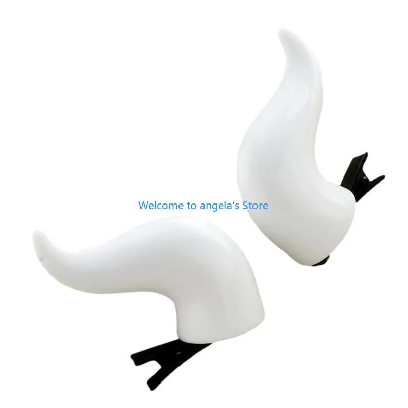 X4YC disfraz fiesta Halloween, conjunto con rizador con cuerno, juego rol, pasadores para tocados para