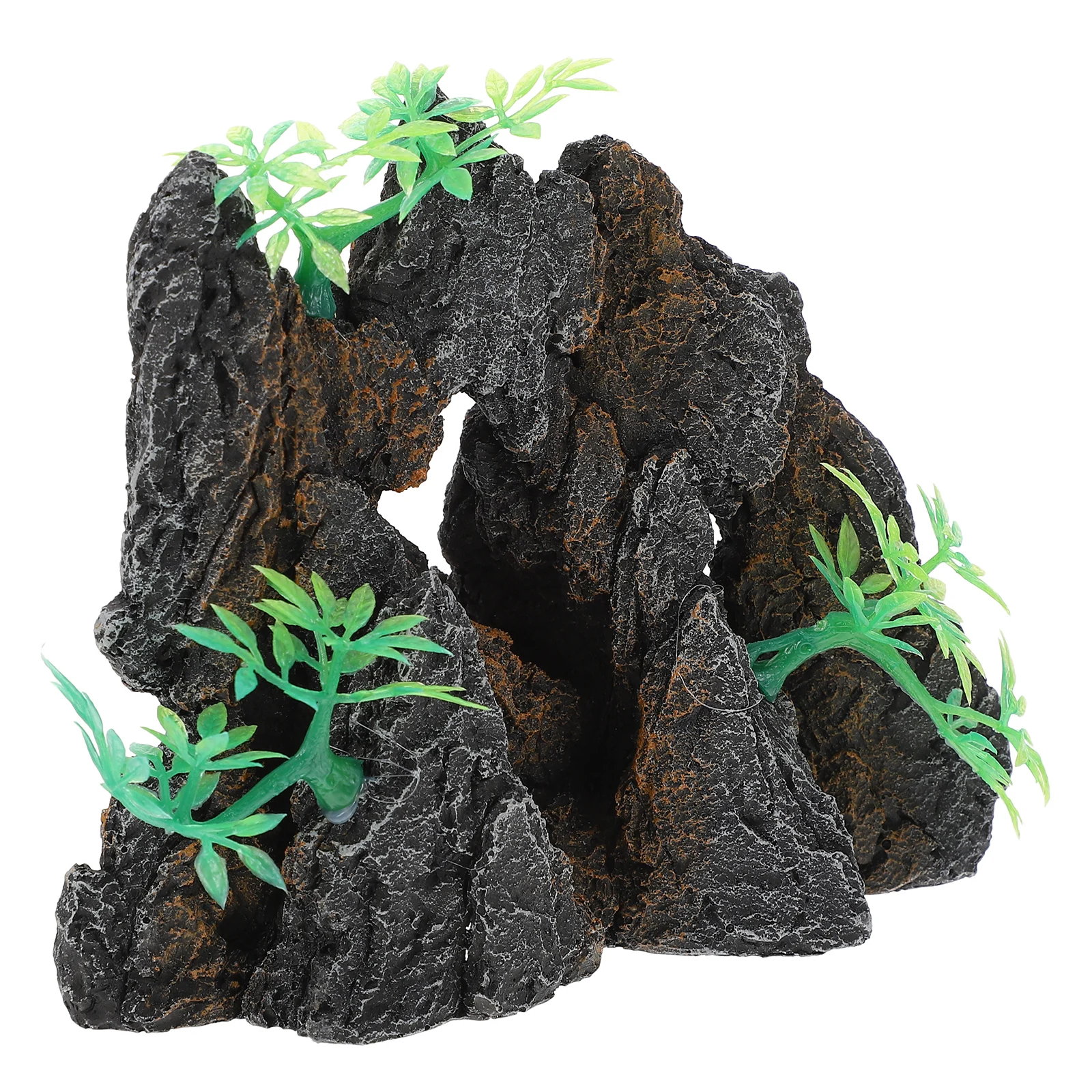 

Resin Artificial Rockery Decor for Aquarium Fish Tank Landscape DIY Supplies Lightweight Compact Moss Decor Rocks Pet Supplies