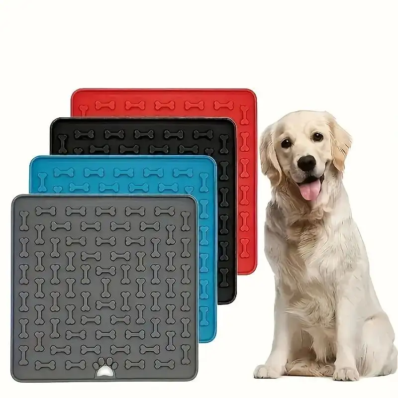 2pcs Dog Lick Mats - Slow Feeder for Anxiety Relief, Perfect for Food, Yogurt, Peanut Butter & Treats