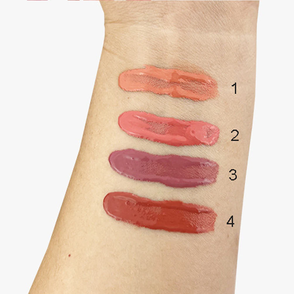 4ml ฉลากส่วนตัว 4 สี Liquid Blush โลโก้ที่กําหนดเอง Pigment Blusher Lip GLOSS และอายแชโดว์ 3 in 1 BULK Matte แต่งหน้ายาวนาน