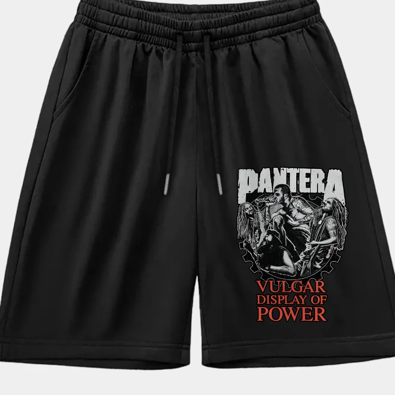 

Американские ретро-группы с иллюстрацией участников, круглые шорты с бордюрным принтом в форме шестерни, летняя новая модная мужская и женская уличная одежда в стиле ретро