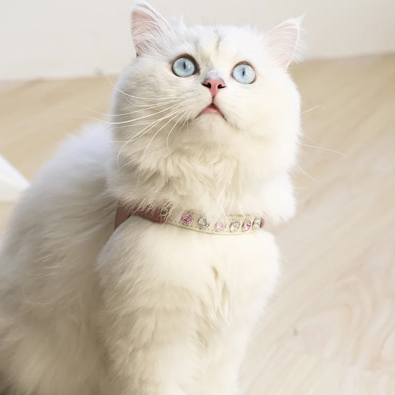 PU Leather Dog Cat Harness Vest and Leash Set Imitation Diamond Pet Harness Puppy Small Dog Cat Harness Pet Supplies