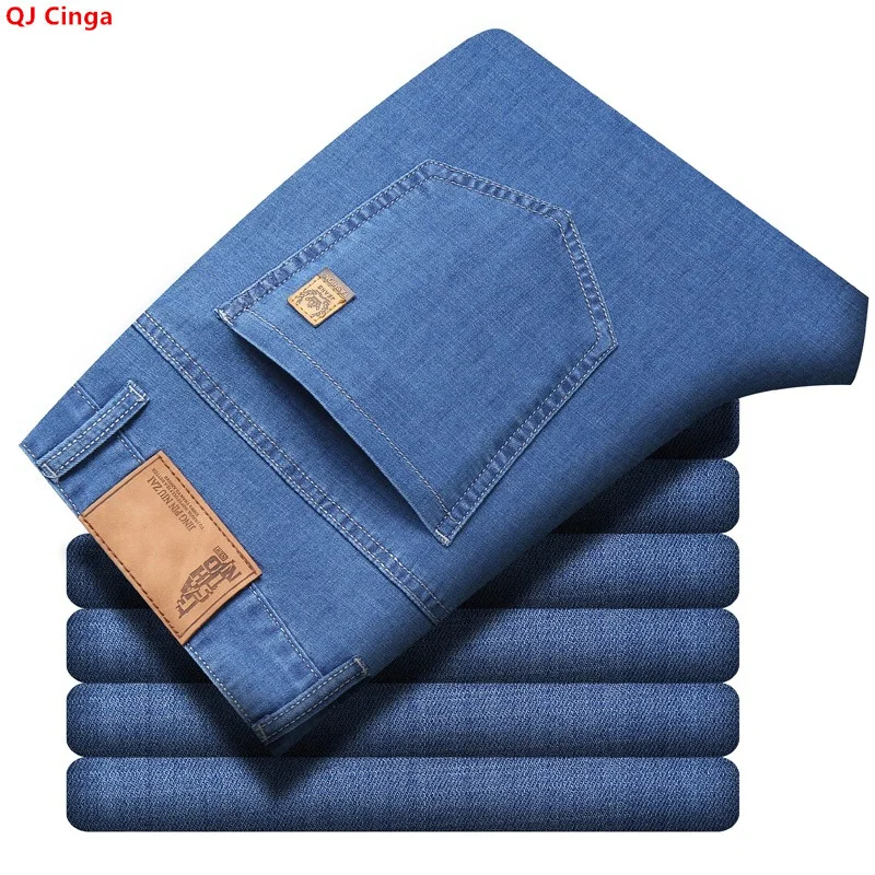 New Fall Collection of Men's Slim-fit Jeans, Made From Stretch Denim Pants, in Asian Sizes, Available in Blue and Black.