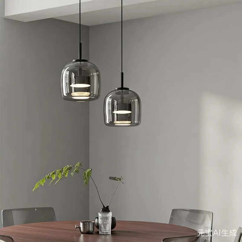 Lampe suspendue moderne en verre LED, style nordique, pour salon, salle à manger, bar, chevet, décoration, lampe suspendue, éclairage intérieur