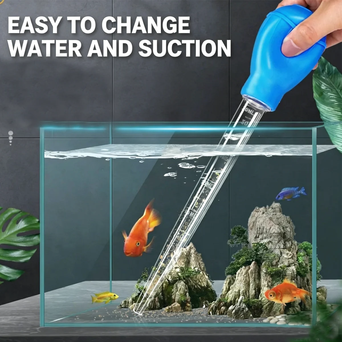 

1 Pc Fish Tank Pooper Extended Pipette Cleaner Aquarium Siphon Pump Aquarium Water Changer Special Simple Cleaning Tool