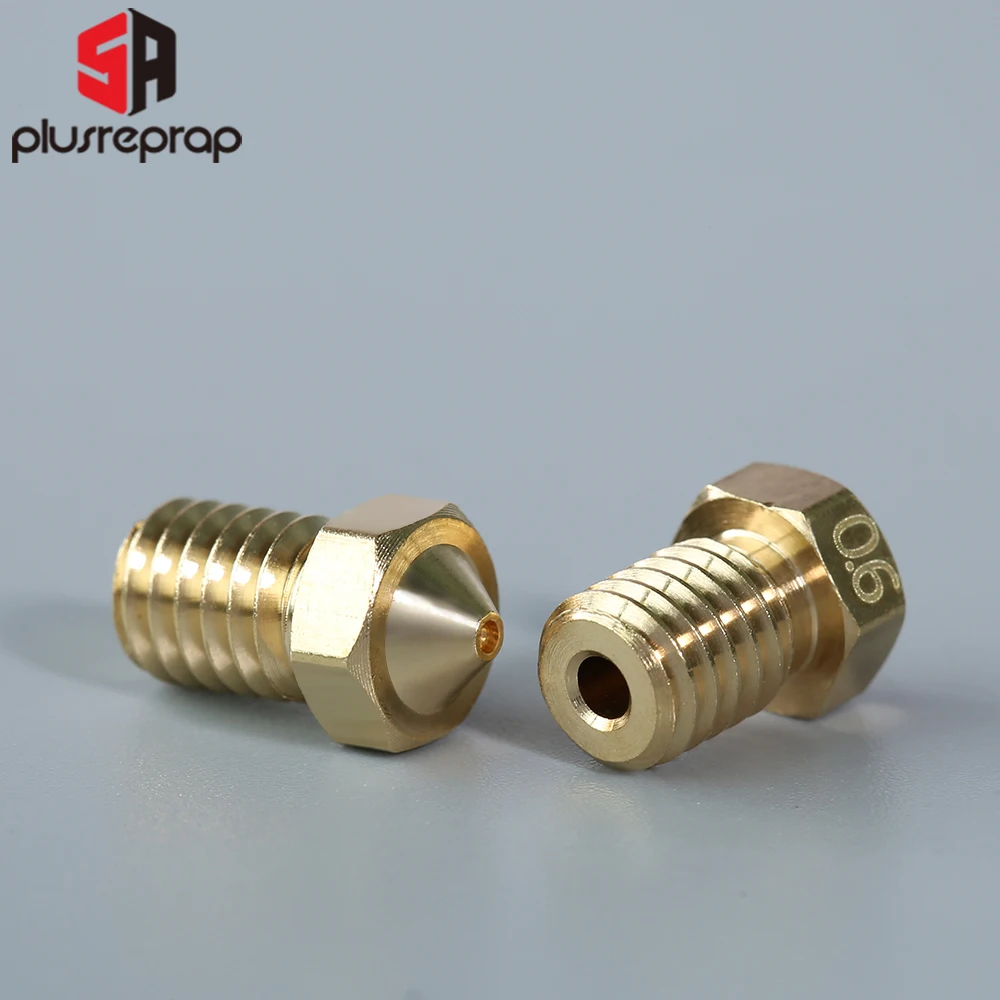 5/10pcs V6 M6 Threaded Nozzle All Metal 0.2/0.3/0.4/0.5/0.6mm for 1.75 Filament E-3-D V5 Anycubic i3 Mega Kobra Hotend Extruder