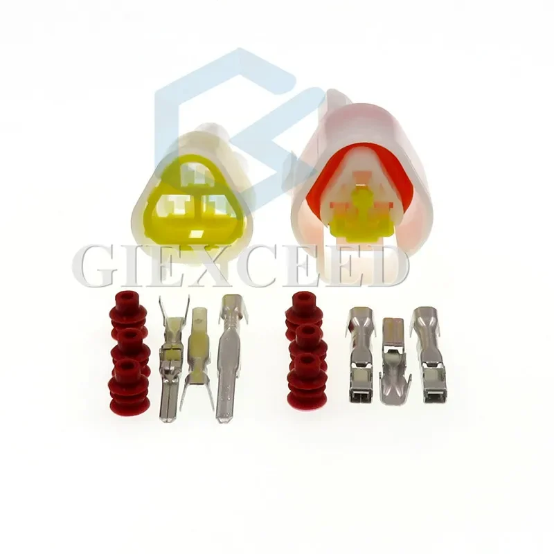 2 Sets 3 Pin AC Assembly FW-C-3M-B FW-C-3F-B Female Male Waterproof Electrical Wire Connector Plug Auto Socket