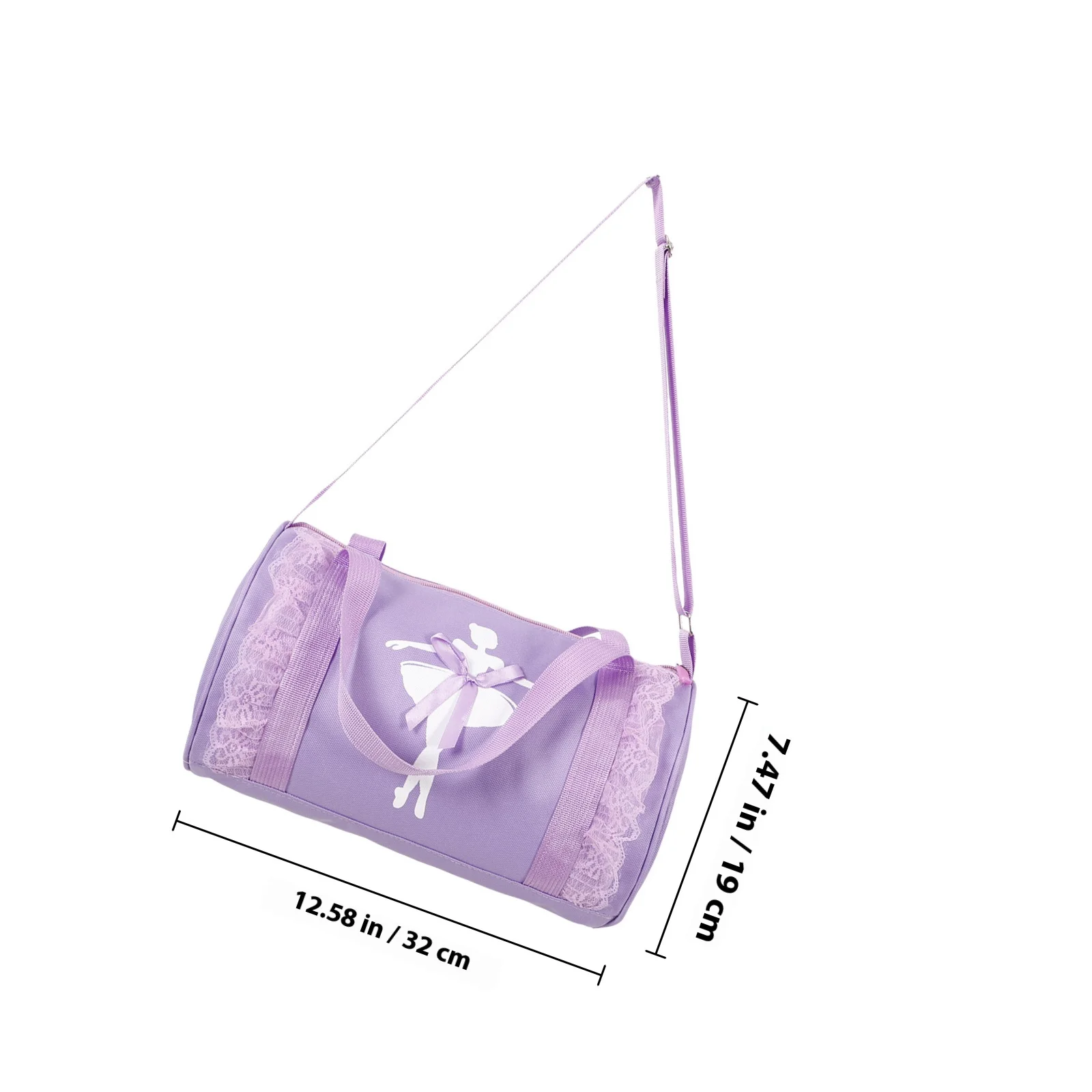 Fashionable Girl Dance Bag Ballet Tote Bag Adjustable Strap Oxford Cloth Sturdy Construction Portable Dance Accessory for Kids