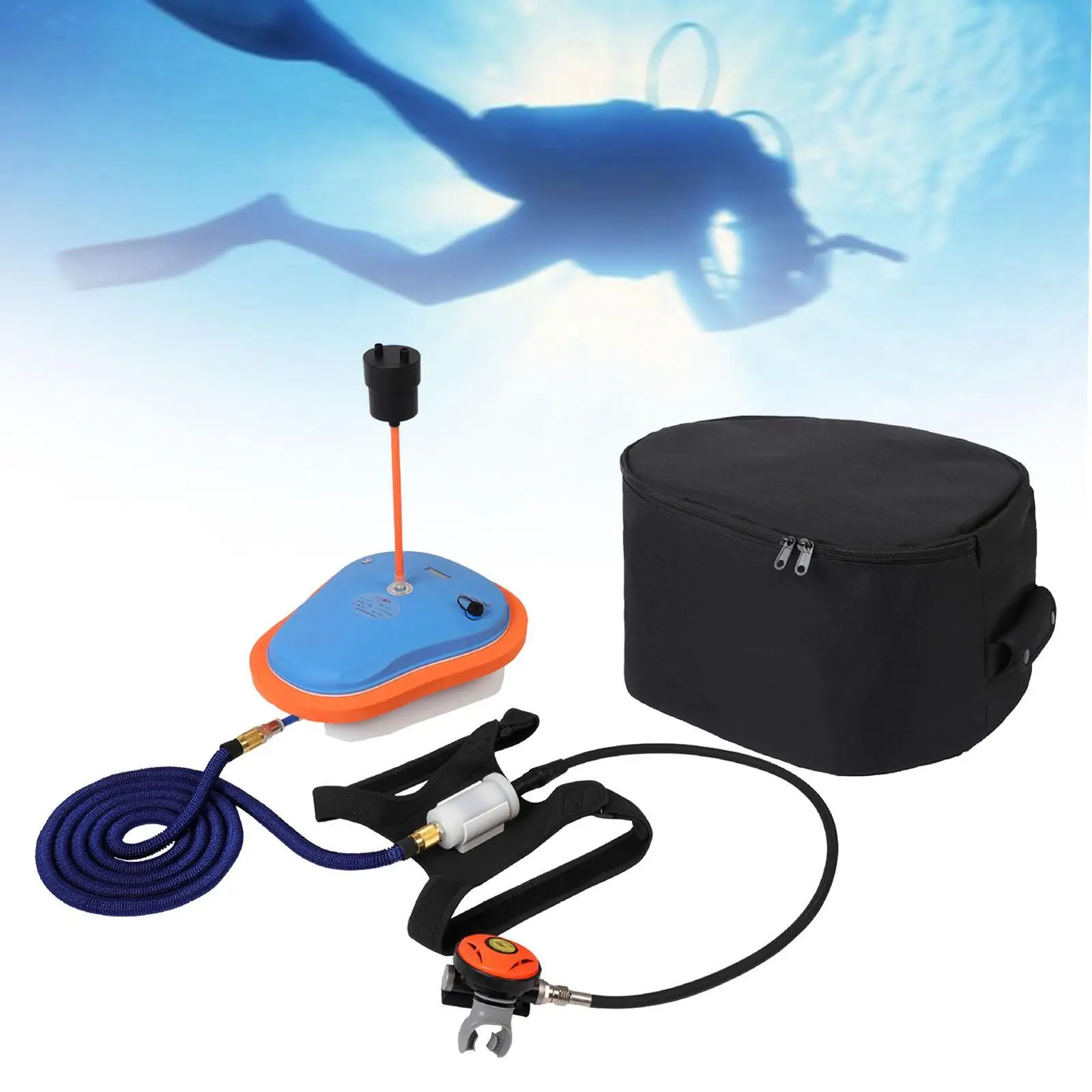 

Scuba Electric 8900mAh Device Large Air Volume Stable Easy to Store with Handbag Lightweight Diving Ventilator for Swimming Dive