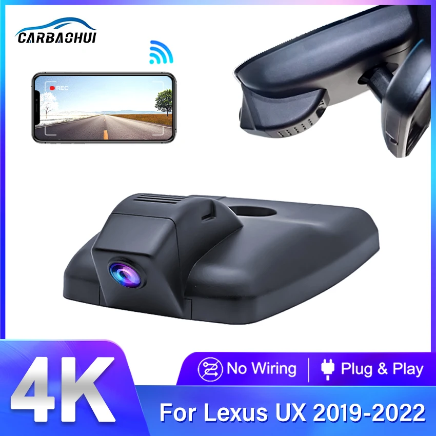 4K HD 2160P Plug and Play Easy Installation Wifi Car DVR Video Recorder For Lexus UX 200 2019 2020 2021 2022 By APP Control